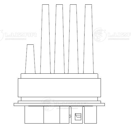 Resistor, interior blower