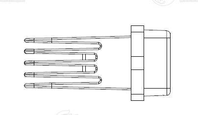 Resistor, interior blower