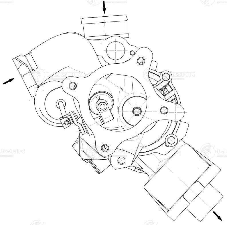Pressure converter, turbocharger