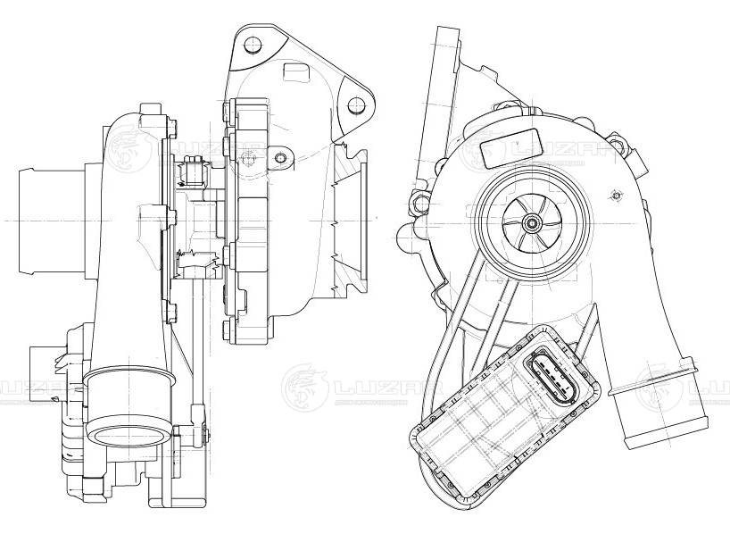 Pressure converter, turbocharger