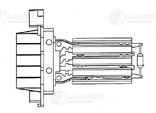 Resistor, interior blower