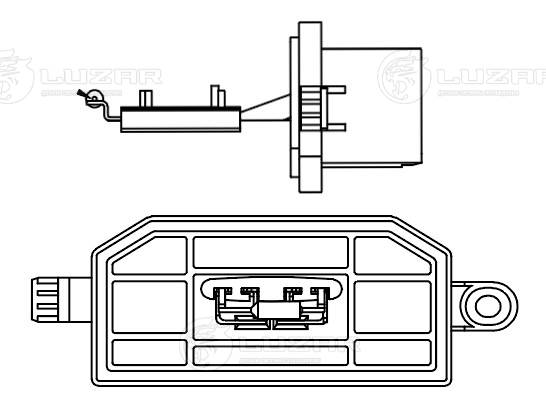Resistor, interior blower