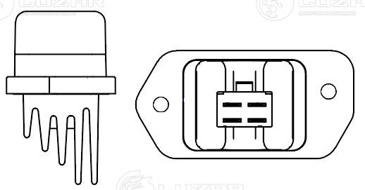 Resistor, interior blower