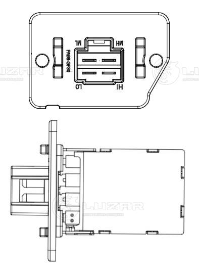 Resistor, interior blower
