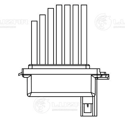 Resistor, interior blower
