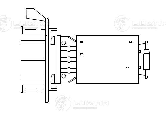 Resistor, interior blower