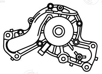 Water Pump, engine cooling (LWP 1101)