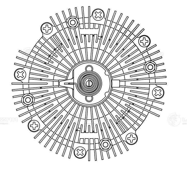 Clutch, radiator fan