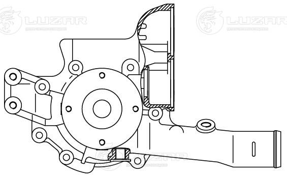 Water Pump, engine cooling (LWP 1544)