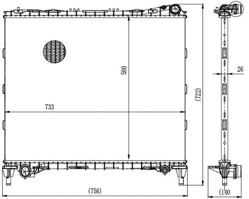 Radiator, engine cooling