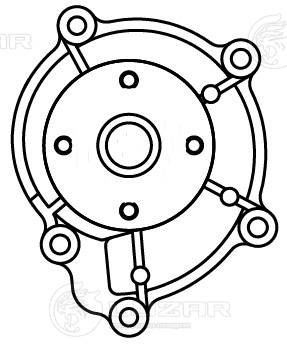 Water Pump, engine cooling (LWP 15169)