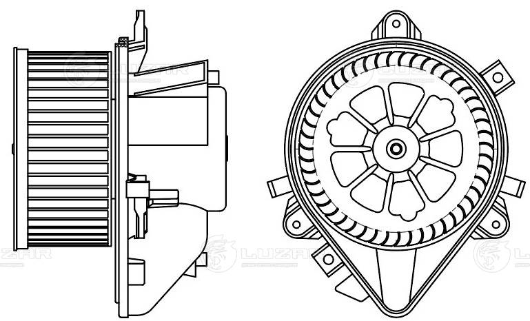 Electric Motor, interior blower (LFh 1629)
