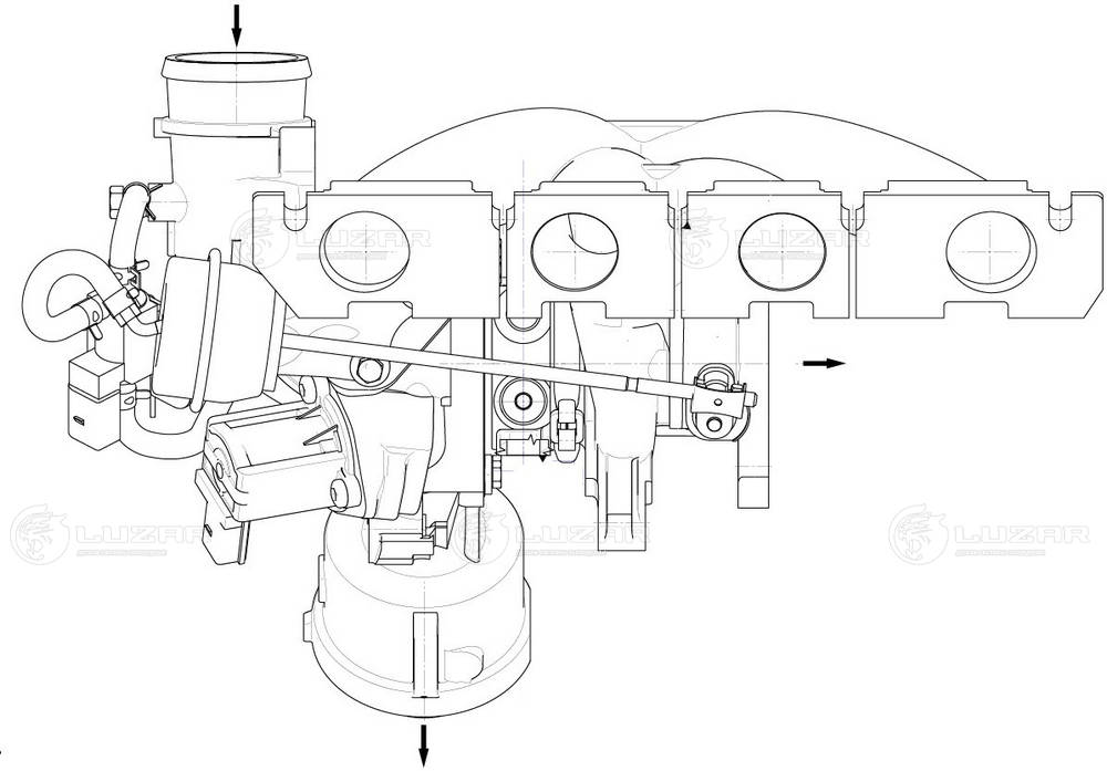 Pressure converter, turbocharger