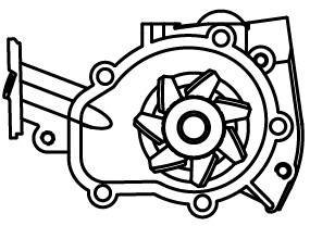 Water Pump, engine cooling (LWP 0559)