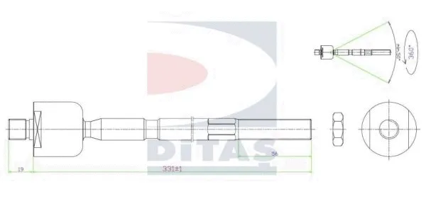 Inner Tie Rod (A2-5624)