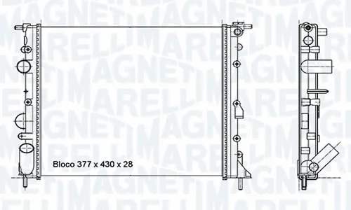 Radiator, engine cooling (RMM773001M)