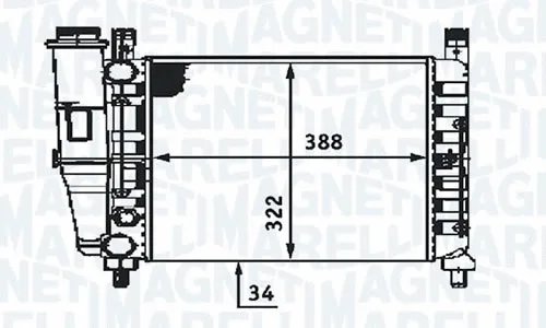 Radiator, engine cooling (RMM376713521)
