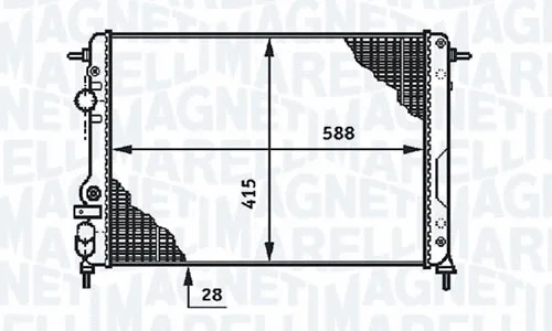 Radiator, engine cooling (RMM376719661)