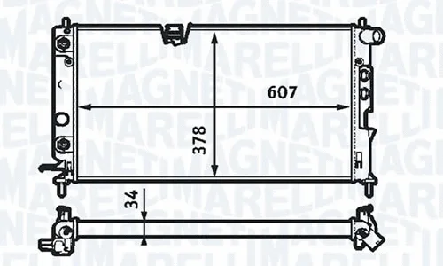 Radiator, engine cooling (RMM376718711)