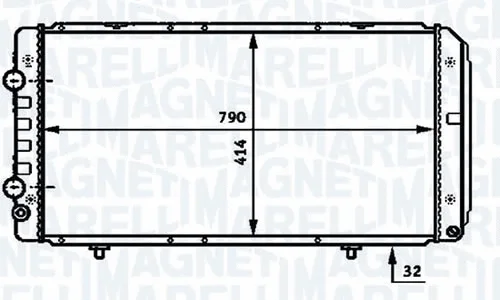 Radiator, engine cooling (RMM376717281)