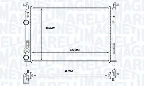 Radiator, engine cooling (RMM1073RFT)