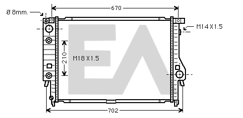 Radiator, engine cooling (31R07038)
