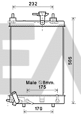 Radiator, engine cooling (31R19043)