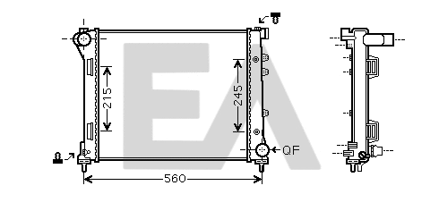 Radiator, engine cooling (31R25131)