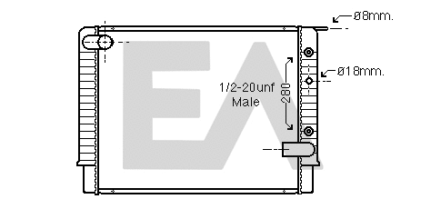 Radiator, engine cooling (31R78013)