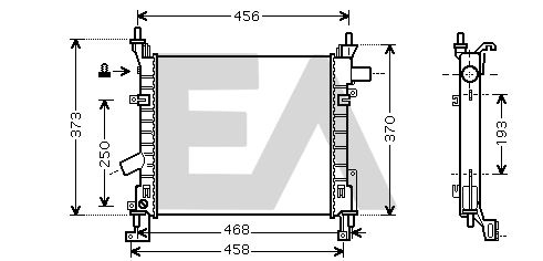 Radiator, engine cooling (31R22002)