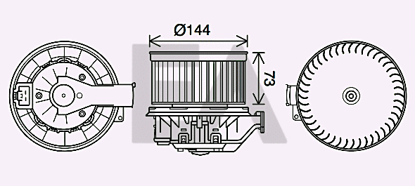 Electric Motor, interior blower (42A22015)