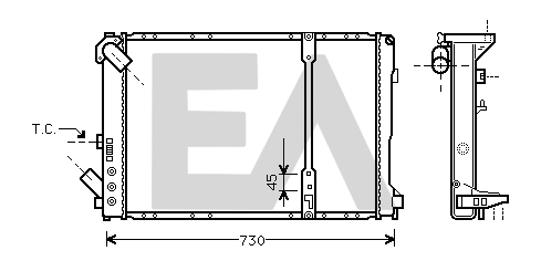 Radiator, engine cooling (31R60053)