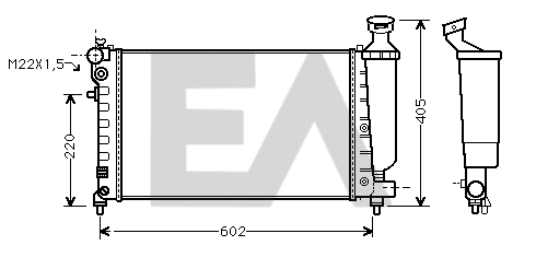 Radiator, engine cooling (31R10075)