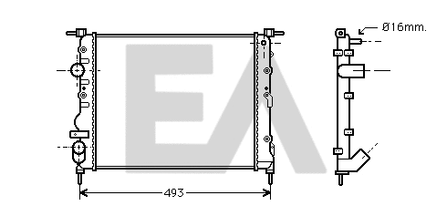 Radiator, engine cooling (31R60125)