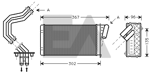 Heat Exchanger, interior heating (45C60016)