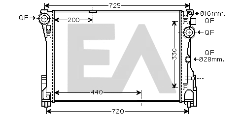 Radiator, engine cooling (31R50188)