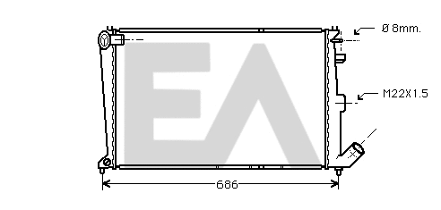 Radiator, engine cooling (31R10052)