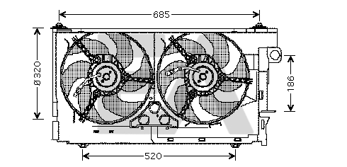 Fan, engine cooling (33V10001)
