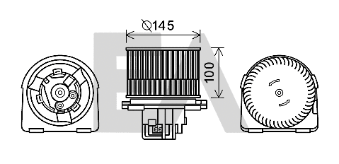 Electric Motor, interior blower (42A54007)