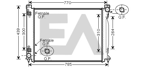 Radiator, engine cooling (31R02095)