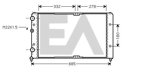 Radiator, engine cooling (31R77104)