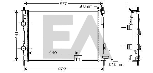 Radiator, engine cooling (31R18185)