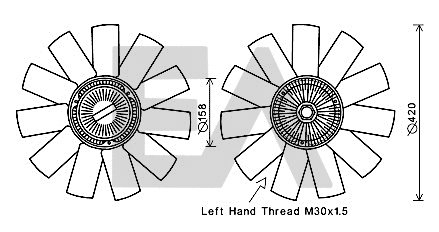 Fan Wheel, engine cooling (35C50C01)