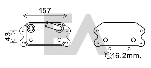Oil Cooler, engine oil (37G78007)