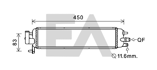 Radiator, engine cooling (31R55002)