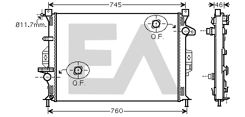 Radiator, engine cooling (31R22132)