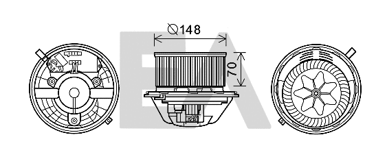 Electric Motor, interior blower (42A07004)