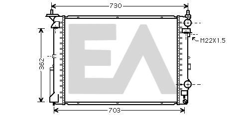 Radiator, engine cooling (31R60057)
