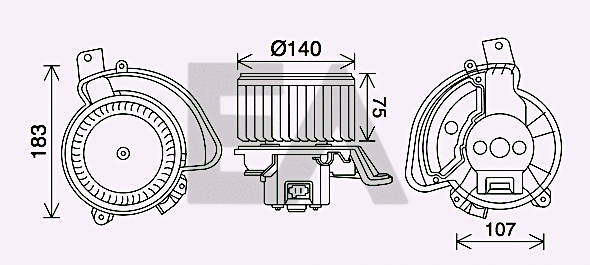Electric Motor, interior blower (42A54025)