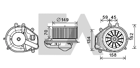 Electric Motor, interior blower (42A77010)